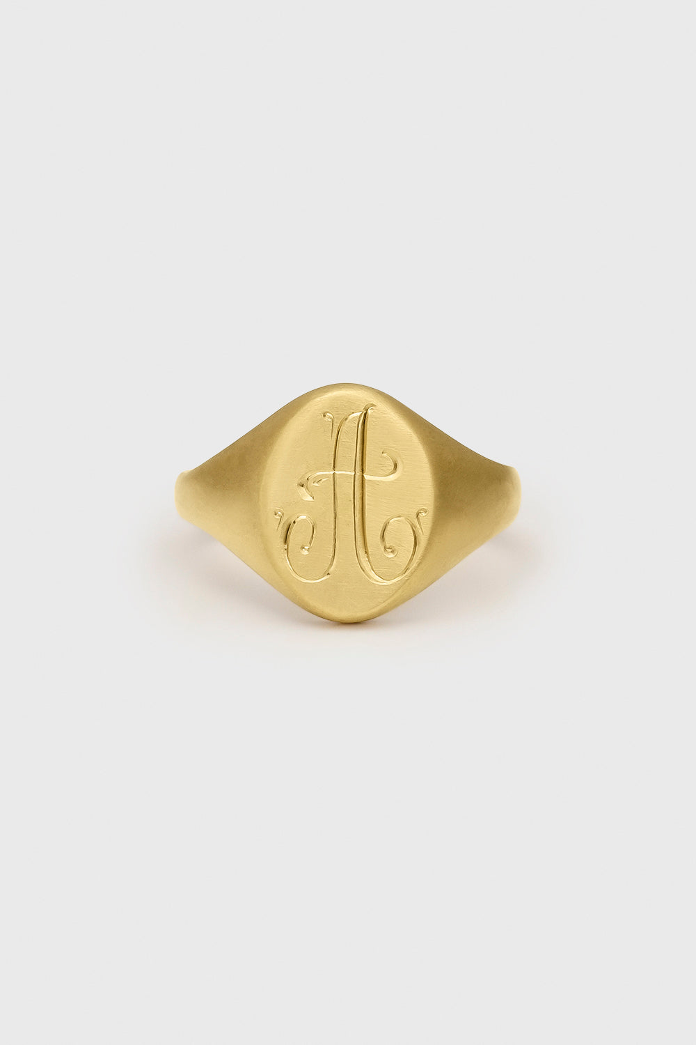 OVAL SLIM SIGNET RING